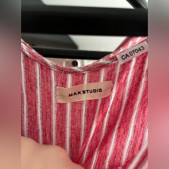 Max Studio Red Striped Dress - Picture 2 of 2